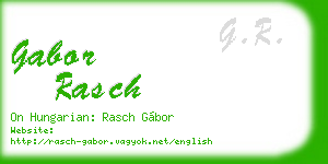 gabor rasch business card